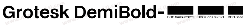 Grotesk DemiBold字体转换